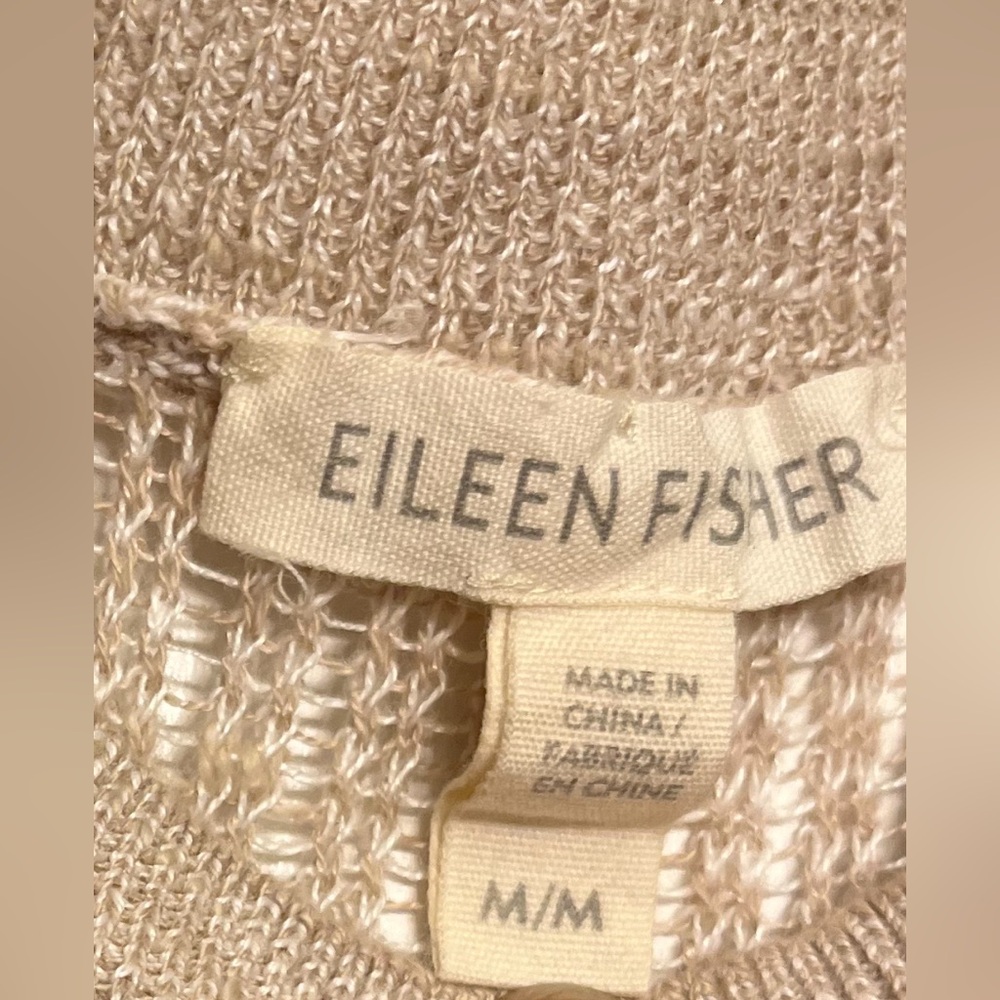 EILEEN FISHER Knit Tank Top In Oatmeal Colorway Medium - Picture 6 of 11